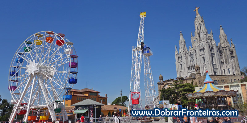 Alto do Tibidabo - o parque de diversões de Barcelona