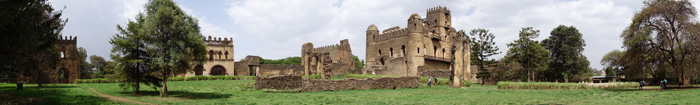Vista panorâmica do castelo de Gondar