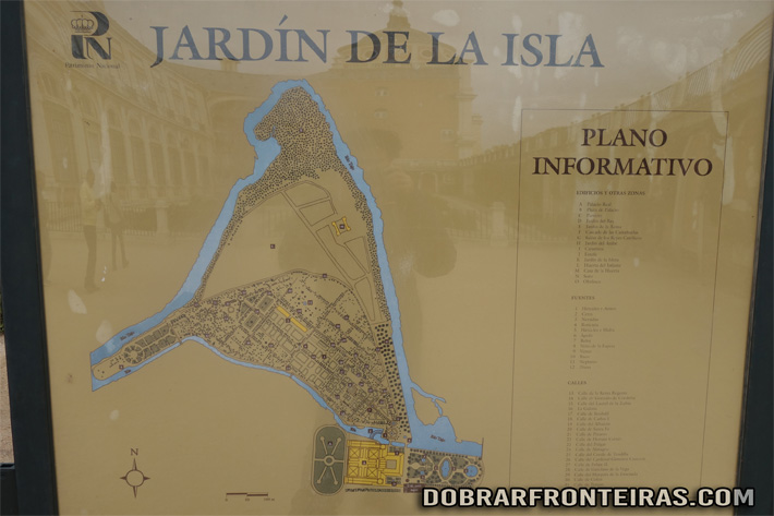 Planta do Jardim da Ilha em Aranjuez