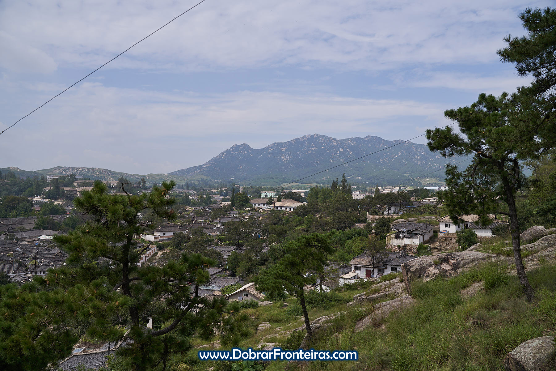 vista panorâmica Kaesong e montanha